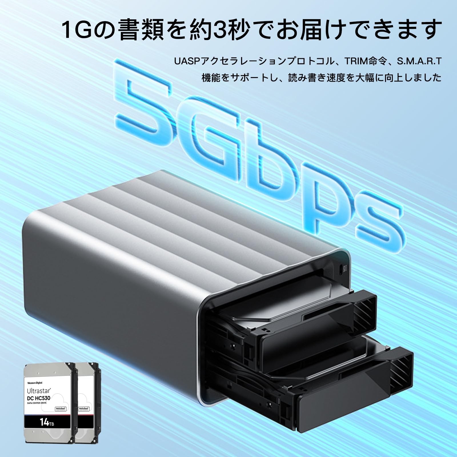 WVX hdd ケース RAID対応,2.5/3.5インチ両対応 Amazon | 【HDD 14TB×2台付属】hdd ケース RAID対応,2.5/3.5インチ両